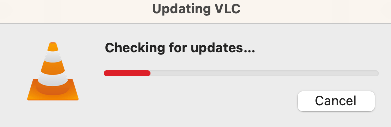 VLC will check if there is an update available